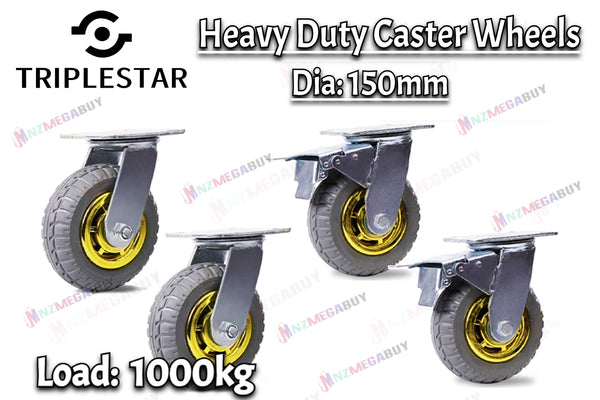 Swivel Castor Caster 150mm Transport Rolling Wheel Towing Rollers