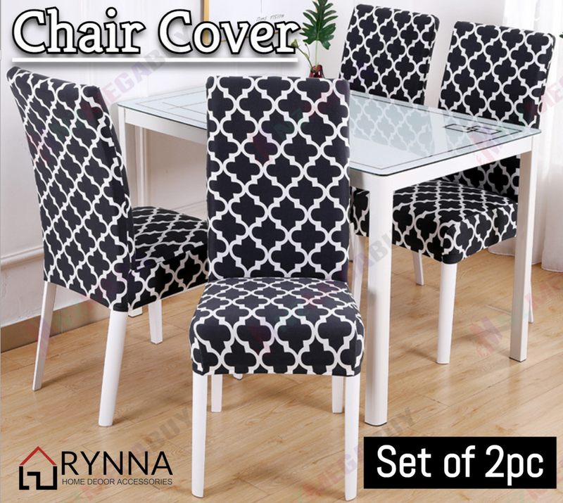 Chair Covers *Black/White *Available In 2pcs and 4 Pcs