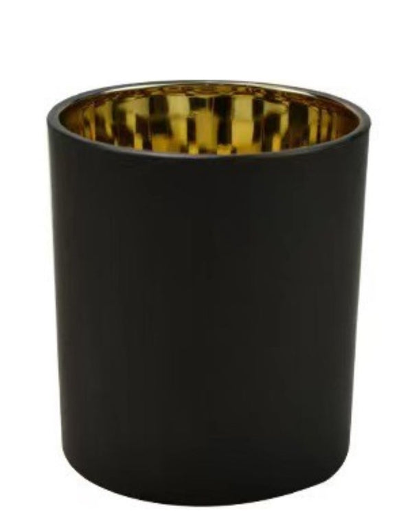 Black Classic Glass Candle Jar with Metal Lid 220ml/320ml