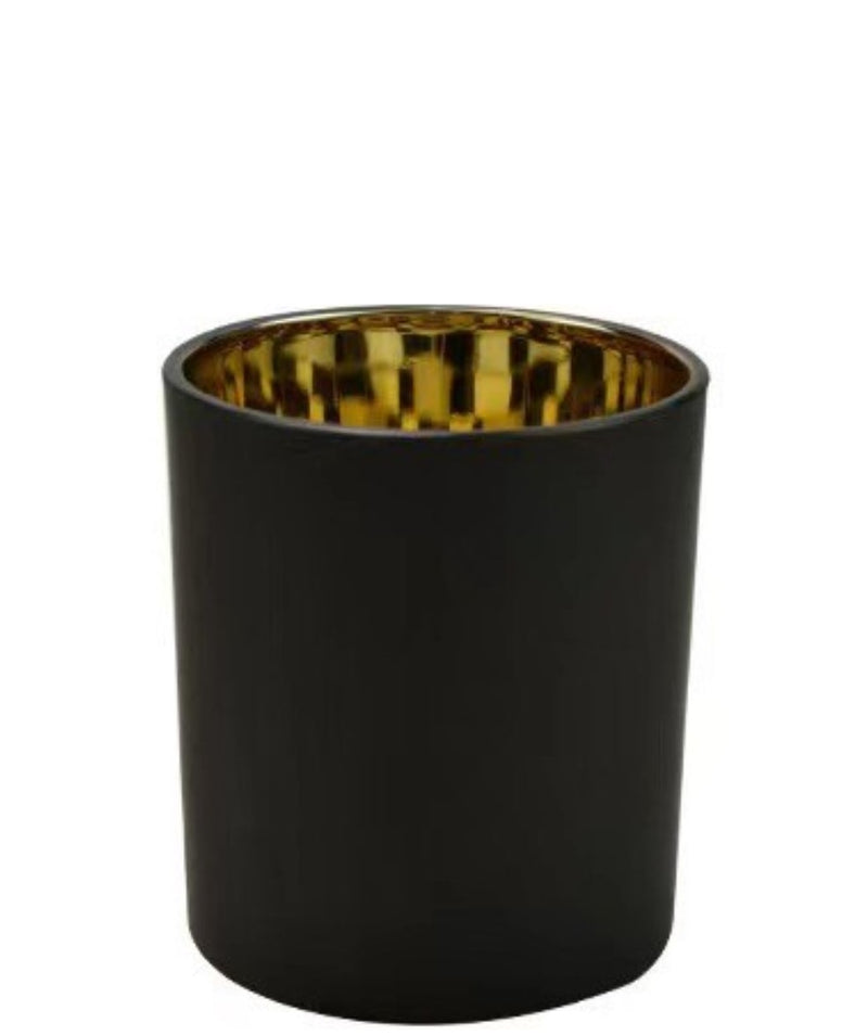 Black Classic Glass Candle Jar with Metal Lid 220ml/320ml