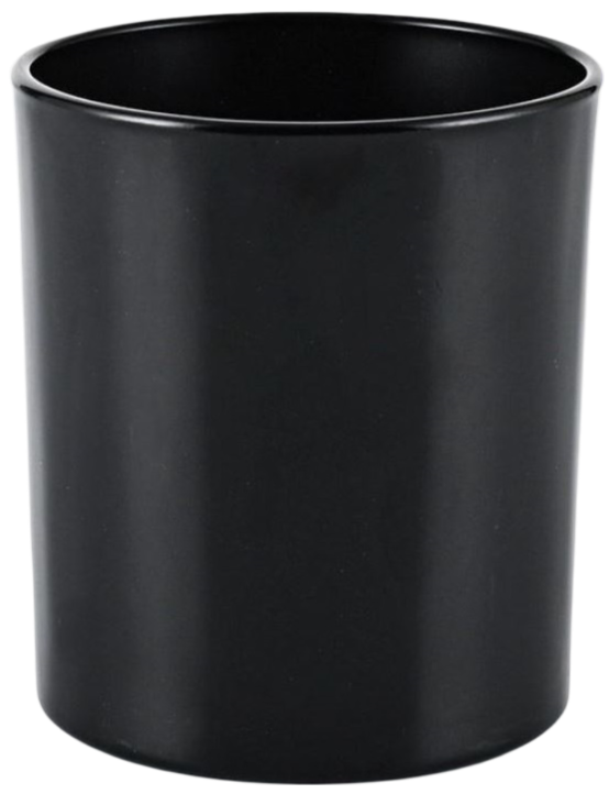 Black Classic Glass Candle Jar with Metal Lid 430ml