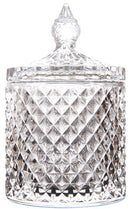 Vintage Cut Glass Candle Jar with Lid 140ml/300ml/550ml