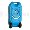 nzmegabuy 40L blue portable wheeled water tank for camping and caravans with integrated hose and faucet