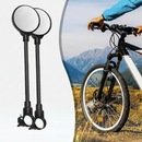 nzmegabuy pair of black flexible bike handlebar mirrors with convex lenses for wide-angle rear visibility