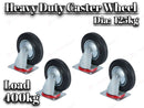 Swivel Castor Caster 125mm Transport Rolling Wheel Set
