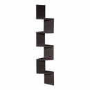 nzmegabuy 5-tier black corner floating wall shelf made of MDF for space-saving storage and home decor display