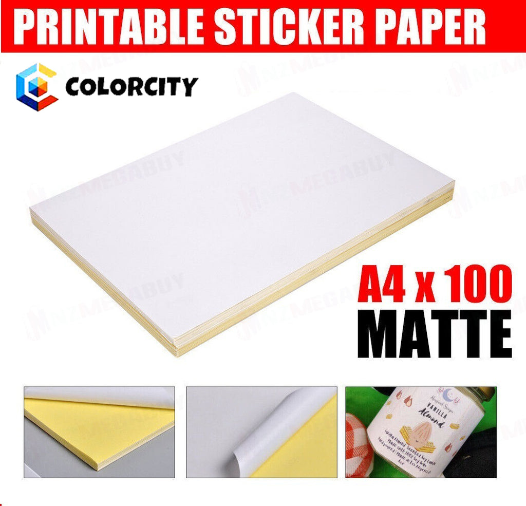 A4 White Matte Self-Adhesive Sticker Paper – Laser & Inkjet