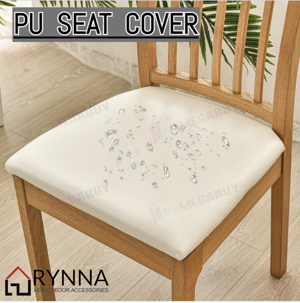 PU Chair Cover Leather Stretch 1pc,2pc * Cream