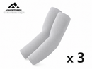 3 Pairs Cooling Sport Arm Sleeves – UV Protection for Golf, Cycling & Outdoor Sports