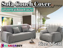 Stretch Sofa Cover Loung Couch Removable Slipcover 1/2/3/4Seater+1 Cushion Cover *Grey *4 Sizes