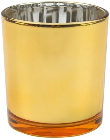 Golden Classic Glass Candle Jar with Metal Lid 220ml/300ml