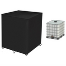 nzmegabuy 1000L IBC tank cover in black waterproof 420D Oxford fabric with UV protection for outdoor water storage