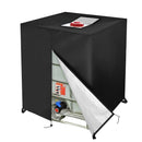 nzmegabuy 1000L IBC tank cover in black 420D Oxford fabric with UV protection, side zipper, and secure base buckles.