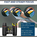 nzmegabuy 30x60 compact binoculars with red membrane optics and focusing instructions for bird watching