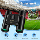 nzmegabuy 30x60 compact binoculars with red membrane coated lenses for outdoor travel, hunting, and sports viewing.