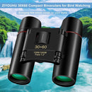 nzmegabuy 30x60 compact black binoculars with red membrane coated lenses for outdoor travel and bird watching
