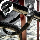 nzmegabuy 5-digit combination steel bike lock with a protective black nylon sleeve secured to a bicycle frame