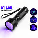 nzmegabuy 51 LED UV flashlight with black aluminium body, 395nm wavelength for stain and security marking detection