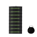 nzmegabuy 8-layer black mesh herb drying rack with green zippers and a circular storage bag for hydroponic plants