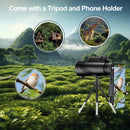 nzmegabuy 80x100 HD monocular telescope with smartphone holder and tripod for bird watching and nature photography