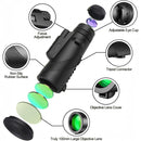 nzmegabuy 80x100 HD monocular telescope with non-slip rubber surface, focus adjustment, and large objective lens