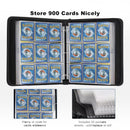 nzmegabuy 900 pocket trading card album with black PU leather cover and clear protective sleeves for card storage