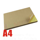 nzmegabuy A4 brown kraft self-adhesive sticker paper sheets with a partially peeled backing for printing labels