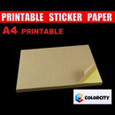 nzmegabuy A4 brown kraft self-adhesive sticker paper sheets with a peel-off backing for inkjet and laser printing