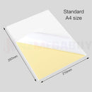 nzmegabuy A4 white adhesive sticker paper sheet with a partially peeled backing for office mailing and printing