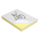 nzmegabuy A4 white adhesive sticker paper stack with a rabbit illustration printed on the top peelable sheet