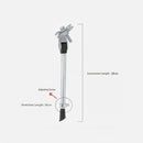 nzmegabuy adjustable aluminum alloy bicycle kickstand showing contraction and stretched length measurements
