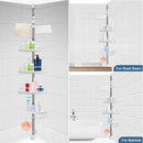 nzmegabuy 4-tier adjustable cream white stainless steel corner shelf for bathroom organization
