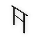 nzmegabuy adjustable black metal handrail installed on outdoor concrete steps for 2-3 step safety support