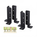 nzmegabuy 8-pack of black adjustable carbon steel post base brackets for securing timber deck and fence posts