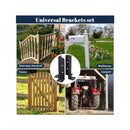 nzmegabuy 8-pack adjustable black carbon steel post base brackets for fences, decks, and outdoor structures