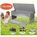 nzmegabuy 5kg automatic treadle chicken feeder made of rust-proof galvanized steel for poultry feed protection
