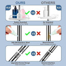 nzmegabuy 4-tier bathroom corner shelf comparison chart showing stainless steel durability and safety guardrails