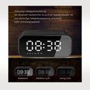 nzmegabuy black 3-in-1 alarm clock with wireless charger, Bluetooth speaker, and adjustable LED display brightness