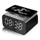 nzmegabuy black 3-in-1 alarm clock with wireless phone charger, Bluetooth speaker, and large LED display