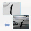 nzmegabuy 4-pack black PVC car door edge protectors installed on vehicle doors to prevent scratches and collisions