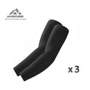 nzmegabuy cooling UV arm sleeves in black, set of three for sports and outdoor sun protection