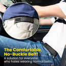nzmegabuy black elastic buckle-free belt worn with jeans for a comfortable, low-profile fit while driving