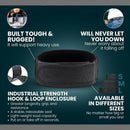 nzmegabuy black buckle-free elastic belt with industrial hook and loop closure for comfortable everyday wear