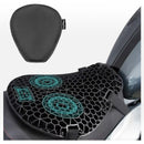 nzmegabuy black honeycomb gel motorcycle seat cushion for pressure relief and breathable comfort on long rides
