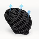 nzmegabuy black gel motorcycle seat cushion with a breathable honeycomb structure for pressure relief and cooling