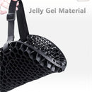 nzmegabuy black motorcycle seat cushion with breathable honeycomb gel structure and adjustable mounting straps