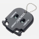 nzmegabuy black two-player golf stroke counter with a keychain, featuring mechanical dials for tracking scores.