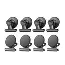 nzmegabuy 8 pack of heavy duty black stainless steel magnetic clips for fridge, office, and home organization