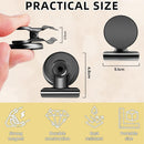 nzmegabuy heavy-duty black stainless steel magnetic clips for fridge and office with dimensions and feature icons