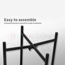 nzmegabuy black 2-tier metal plant stand frame showing simple assembly design for indoor and outdoor use
